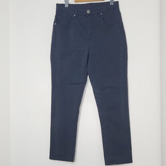 Christopher Jeans Black Cotton Blend High-Rise Straight-Leg Denim Jean Size 32 - Picture 1 of 14